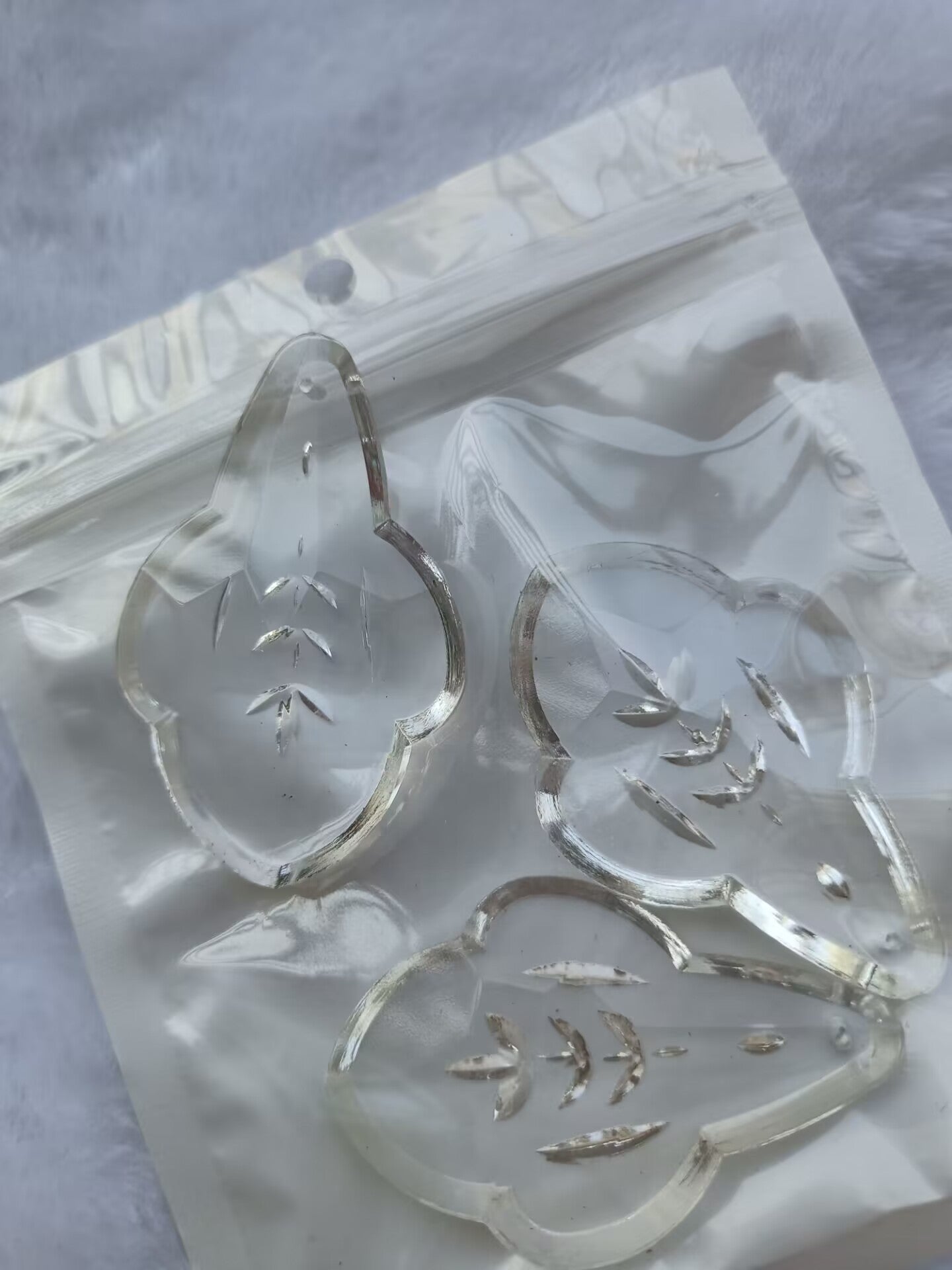 S02 glass charms transparent diy beads suncatcher materials wholesale